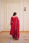 Ka 1246 Mal Chanderi Embroidery Work Gown With Pant And Dupatta Online Wholesale